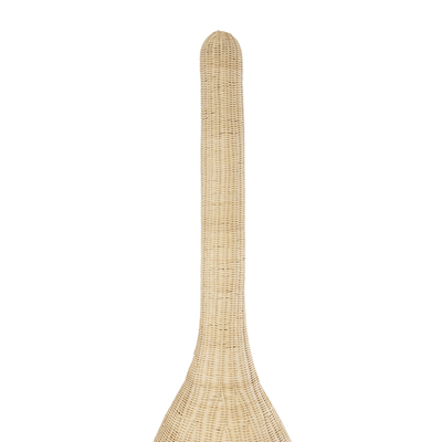 GloboStar® PARADIS 01846 Boho Επιδαπέδιο Φωτιστικό Μονόφωτο 1 x E27 IP20 Μπεζ Ξύλο - Μ50 x Π50 x Υ180cm