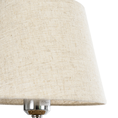 GLOBOSTAR® HOLOKAI 01960 Boho Επιτραπέζιο Φωτιστικό Πορτατίφ με Ντουί 1 x E27 AC 220-240V IP20 - Μπεζ & Λευκό - Μ23 x Π23 x Υ40cm