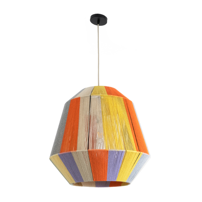 GLOBOSTAR® SALERNO 02188 Boho Κρεμαστό Φωτιστικό Οροφής με Ντουί 1 x E27 AC 220-240V IP20 - Πολύχρωμο - Μ50 x Π50 x Υ50cm