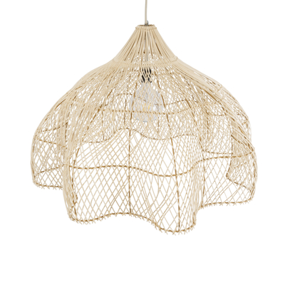 GLOBOSTAR® ADEJE 02211 Boho Κρεμαστό Φωτιστικό Οροφής με Ντουί 1 x E27 AC 220-240V IP20 - Μπεζ - Μ80 x Π80 x Υ55cm