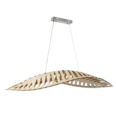 GLOBOSTAR® NANI 02285 Μοντέρνο Κρεμαστό Φωτιστικό Οροφής LED 36W 2880lm 120° AC 220-240V IP20 Φυσικό Λευκό 4500K - Lumileds SMD Chip - Μπεζ - Μ120 x Π48 x Υ18cm - 2 Χρόνια Εγγύηση