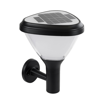 GLOBOSTAR® NATURE 90526 Φωτιστικό Κολωνάκι Κήπου LED 10W 330lm 120° με Ενσωματωμένο Φωτοβολταϊκό Panel 6V 2W & Επαναφορτιζόμενη Μπαταρία Li-ion 3.2V 1800mAh με Αισθητήρα Ημέρας-Νύχτας Αδιάβροχο IP65 Ψυχρό Λευκό 6000K - Γκρι Ανθρακί - Μ26 x Π29 x Υ36cm - 2 Χρόνια Εγγύηση