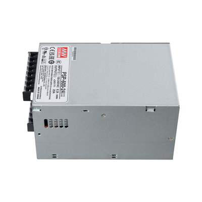 GLOBOSTAR® MEANWELL-PSP-600-24 90791 Τροφοδοτικό/Μετασχηματιστής PELV 600W 25A DC 24V IP20 - AC 220-240V σε DC 24V / Ρυθμιζόμενo από DC 20V έως DC 26.4V - Μ17 x Π12 x Υ9.3cm - 3 Χρόνια Εγγύηση