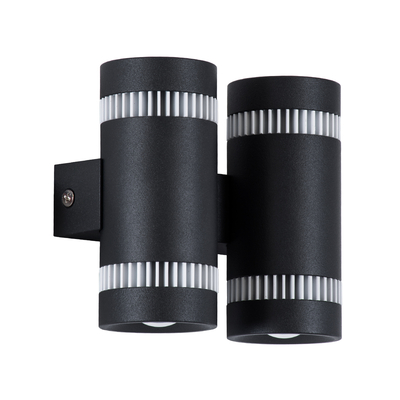 GLOBOSTAR® CANNONAL 60580 Μοντέρνο Φωτιστικό Τοίχου - Απλίκα LED 20W 2300lm 30° AC 220-240V IP20 Θερμό Λευκό 2700K - Bridgelux COB Chip & TÜV SÜD Driver - Μαύρο Ματ & Λευκό Ματ - Μ12 x Π6.5 x Υ11cm - 3 Χρόνια Εγγύηση