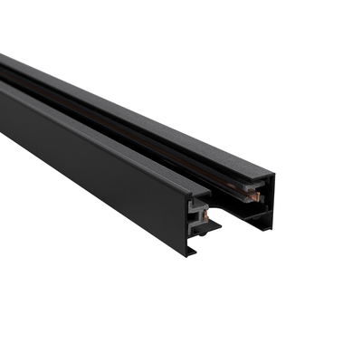 GLOBOSTAR® EUROTRACK-1PH 60901 Μονοφασική Ράγα 2 Καλωδίων 1L+1N για Σύστημα Ράγας Eurotrack-1PH AC 220-240V IP20 - Μαύρο Ματ - Μ100 x Π3.6 x Υ2cm