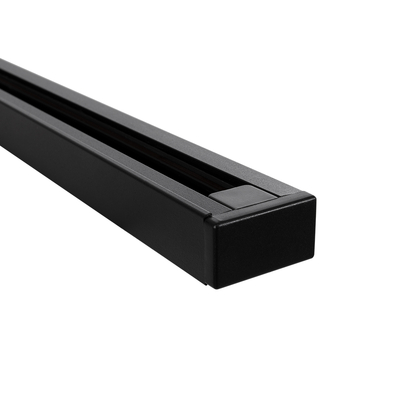 GLOBOSTAR® EUROTRACK-1PH 60984-3M Μονοφασική Ράγα 2 Καλωδίων 1L+1N για Σύστημα Ράγας Eurotrack-1PH AC 220-240V IP20 - Μαύρο Ματ - Μ300 x Π3.6 x Υ2cm