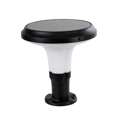 GLOBOSTAR® WHISPER 90535 Φωτιστικό Κολωνάκι Κήπου LED 10W 330lm 120° με Ενσωματωμένο Φωτοβολταϊκό Panel 6V 2W & Επαναφορτιζόμενη Μπαταρία Li-ion 3.2V 1800mAh με Αισθητήρα Ημέρας-Νύχτας Αδιάβροχο IP65 Ψυχρό Λευκό 6000K - Γκρι Ανθρακί - Μ25 x Π25 x Υ28cm - 2 Χρόνια Εγγύηση