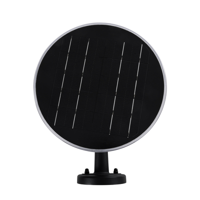 GLOBOSTAR® VEGGIE 90530 Φωτιστικό Κολωνάκι Κήπου LED 10W 330lm 120° με Ενσωματωμένο Φωτοβολταϊκό Panel 6V 2W & Επαναφορτιζόμενη Μπαταρία Li-ion 3.2V 1800mAh με Αισθητήρα Ημέρας-Νύχτας Αδιάβροχο IP65 Ψυχρό Λευκό 6000K - Γκρι Ανθρακί - Μ23 x Π30 x Υ25cm - 2 Χρόνια Εγγύηση