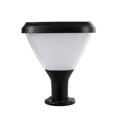 GLOBOSTAR® NATURE 90532 Φωτιστικό Κολωνάκι Κήπου LED 10W 500lm 120° με Ενσωματωμένο Φωτοβολταϊκό Panel 6V 2W & Επαναφορτιζόμενη Μπαταρία Li-ion 3.2V 8000mAh με Αισθητήρα Ημέρας-Νύχτας Αδιάβροχο IP65 Ψυχρό Λευκό 6000K - Γκρι Ανθρακί - Μ26 x Π26 x Υ30cm - 2 Χρόνια Εγγύηση