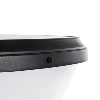 GLOBOSTAR® NATURE 90532 Φωτιστικό Κολωνάκι Κήπου LED 10W 500lm 120° με Ενσωματωμένο Φωτοβολταϊκό Panel 6V 2W & Επαναφορτιζόμενη Μπαταρία Li-ion 3.2V 8000mAh με Αισθητήρα Ημέρας-Νύχτας Αδιάβροχο IP65 Ψυχρό Λευκό 6000K - Γκρι Ανθρακί - Μ26 x Π26 x Υ30cm - 2 Χρόνια Εγγύηση