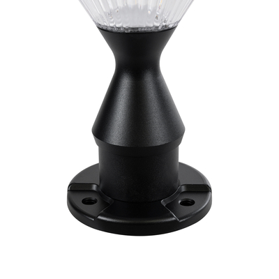 GLOBOSTAR® SHARP 90533 Φωτιστικό Κολωνάκι Κήπου LED 10W 500lm 120° με Ενσωματωμένο Φωτοβολταϊκό Panel 6V 2W & Επαναφορτιζόμενη Μπαταρία Li-ion 3.2V 8000mAh με Αισθητήρα Ημέρας-Νύχτας Αδιάβροχο IP65 Ψυχρό Λευκό 6000K - Γκρι Ανθρακί - Μ26 x Π26 x Υ33cm - 2 Χρόνια Εγγύηση