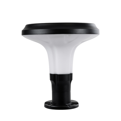GLOBOSTAR® WHISPER 90535 Φωτιστικό Κολωνάκι Κήπου LED 10W 330lm 120° με Ενσωματωμένο Φωτοβολταϊκό Panel 6V 2W & Επαναφορτιζόμενη Μπαταρία Li-ion 3.2V 1800mAh με Αισθητήρα Ημέρας-Νύχτας Αδιάβροχο IP65 Ψυχρό Λευκό 6000K - Γκρι Ανθρακί - Μ25 x Π25 x Υ28cm - 2 Χρόνια Εγγύηση