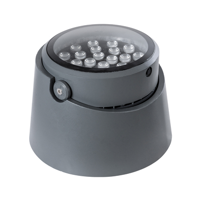 GloboStar® FLOOD-RANA 90751 Κινούμενος Προβολέας - Σποτ Φωτισμού Wall Washer για Φωτισμό Κτιρίων LED 36W 3060lm 5° DC 24V Αδιάβροχο IP67 Φ26 x Υ18cm RGBW DMX512 - Γκρι Ανθρακί - 3 Χρόνια Εγγύηση