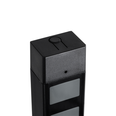 GLOBOSTAR® DIGICOLUMN 90762 Μοντέρνο Επιδαπέδιο Γραμμικό Ψηφιακό Φωτιστικό Digital Pixel Symphony Bar με RF Ασύρματο Χειριστήριο LED 12W 960lm 90° DC 5V με USB 2.0 IP20 Πολύχρωμο RGB Dimmable - Μαύρο - Μ3.4 x Π2.5 x Υ122cm - 2 Χρόνια Εγγύηση