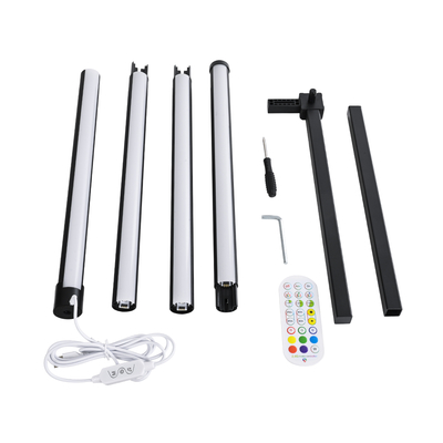 GLOBOSTAR® DIGICOLUMN 90763 Μοντέρνο Επιδαπέδιο Γραμμικό Ψηφιακό Φωτιστικό Digital Pixel Symphony Bar με RF Ασύρματο Χειριστήριο LED 16W 1280lm 180° DC 5V με USB 2.0 IP20 Πολύχρωμο RGB Dimmable - Μαύρο - Φ3 x Υ165cm - 2 Χρόνια Εγγύηση