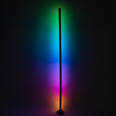 GLOBOSTAR® DIGICOLUMN 90764 Μοντέρνο Επιδαπέδιο Γραμμικό Ψηφιακό Φωτιστικό Digital Pixel Symphony Bar με RF Ασύρματο Χειριστήριο LED 16W 1280lm 180° DC 5V με USB 2.0 IP20 Πολύχρωμο RGB Dimmable - Μαύρο - Φ3 x Υ165cm - 2 Χρόνια Εγγύηση