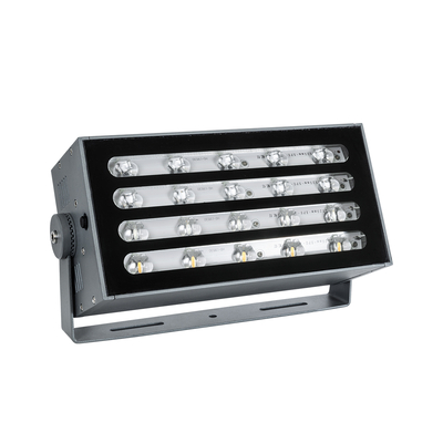 GLOBOSTAR® FLOODKENA 90765 Προβολέας Σποτ Wall Washer LED 40W 3400lm 120° AC 220-240V Αδιάβροχο IP67 Πολύχρωμο RGBW - Bridgelux SMD Chip - Γκρι Ανθρακί - Μ31 x Π10 x Υ17cm - 3 Χρόνια Εγγύηση
