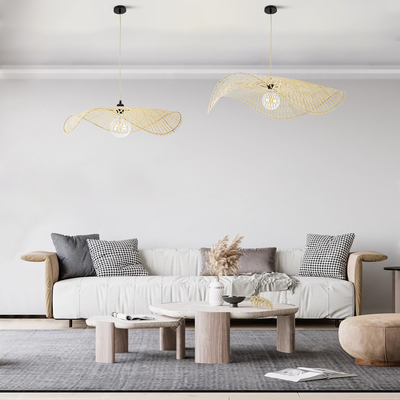 GLOBOSTAR® MELEMELE 01842 Boho Κρεμαστό Φωτιστικό Οροφής με Ντουί 1 x E27 AC 220-240V IP20 - Μπεζ - Μ100 x Π100 x Υ12cm