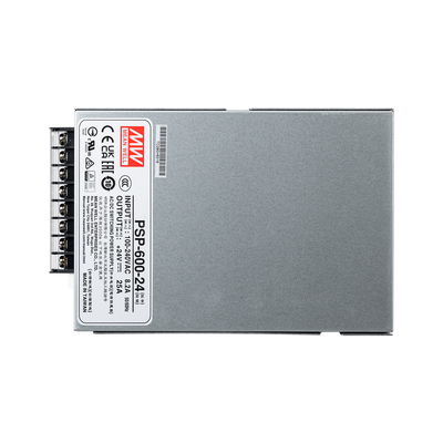 GLOBOSTAR® MEANWELL-PSP-600-24 90791 Τροφοδοτικό/Μετασχηματιστής PELV 600W 25A DC 24V IP20 - AC 220-240V σε DC 24V / Ρυθμιζόμενo από DC 20V έως DC 26.4V - Μ17 x Π12 x Υ9.3cm - 3 Χρόνια Εγγύηση