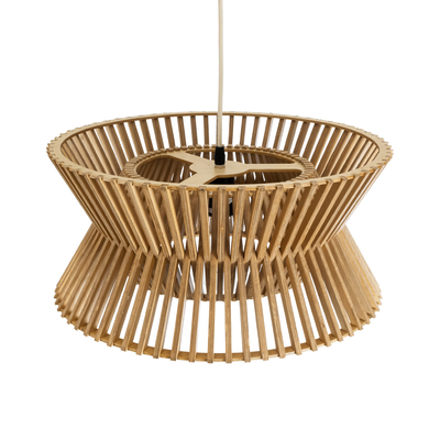 GLOBOSTAR® BIMINI 02287 Boho Κρεμαστό Φωτιστικό Οροφής με Ντουί 1 x E27 AC 220-240V IP20 - Καφέ - Μ45 x Π45 x Υ20cm