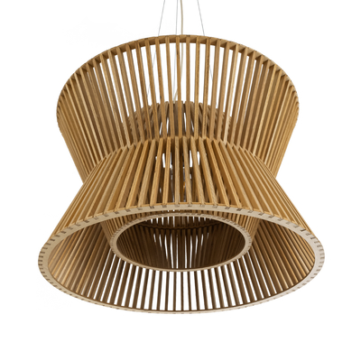 GLOBOSTAR® BIMINI 02288 Boho Κρεμαστό Φωτιστικό Οροφής με Ντουί 1 x E27 AC 220-240V IP20 - Καφέ - Μ60 x Π60 x Υ40cm