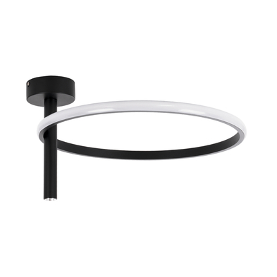 GLOBOSTAR® VERONA 61220 Μοντέρνο Φωτιστικό Οροφής LED 24W 2688lm 360° AC 220-240V IP20 Ρυθμιζόμενο Λευκό CCT με On/Off 2700K/4500K/6000K - Lumileds SMD Chip - Μαύρο Ματ - Μ40 x Π40 x Υ23cm - 3 Χρόνια Εγγύηση