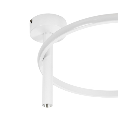 GLOBOSTAR® VERONA 61221 Μοντέρνο Φωτιστικό Οροφής LED 24W 2688lm 360° AC 220-240V IP20 Ρυθμιζόμενο Λευκό CCT με On/Off 2700K/4500K/6000K - Lumileds SMD Chip - Λευκό Ματ - Μ40 x Π40 x Υ23cm - 3 Χρόνια Εγγύηση