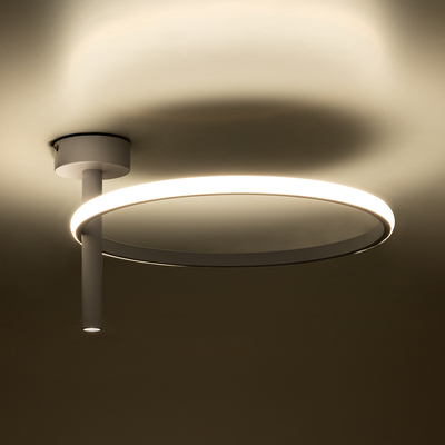 GLOBOSTAR® VERONA 61221 Μοντέρνο Φωτιστικό Οροφής LED 24W 2688lm 360° AC 220-240V IP20 Ρυθμιζόμενο Λευκό CCT με On/Off 2700K/4500K/6000K - Lumileds SMD Chip - Λευκό Ματ - Μ40 x Π40 x Υ23cm - 3 Χρόνια Εγγύηση