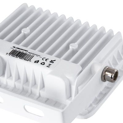 GLOBOSTAR® ATLAS 61405 Προβολέας LED 10W 1200lm 120° AC 220-240V Αδιάβροχο IP67 Φυσικό Λευκό 4500K - Lumileds SMD Chip - TÜV Rheinland Certified - Λευκό Ματ - Μ10 x Π2 x Υ8cm - 5 Χρόνια Εγγύηση