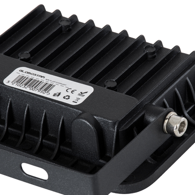 GLOBOSTAR® ATLAS 61411 Προβολέας LED 20W 2400lm 120° AC 220-240V Αδιάβροχο IP67 Φυσικό Λευκό 4500K - Lumileds SMD Chip - TÜV Rheinland Certified - Μαύρο Ματ - Μ12 x Π2.5 x Υ9.5cm - 5 Χρόνια Εγγύηση