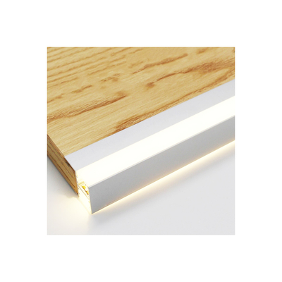 GLOBOSTAR® ALP-R-SHELF DODA 70814-3M Χωνευτό Προφίλ Αλουμινίου Ειδικό για Φωτισμό Ραφιού 18mm με Λευκό Γαλακτερό Πατητό Κάλυμμα για Ταινίες LED IP20 - Ασημί & Λευκό- Μ300 x Π1.5 x Υ2cm - Πακέτο 5 Τεμαχίων