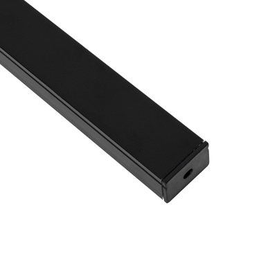 GLOBOSTAR® ALP-LINEAR VEXTA 70825-1M Επιφανειακό Προφίλ Αλουμινίου με Λευκό Γαλακτερό Πατητό Κάλυμμα για Ταινίες LED IP20 - Μαύρο & Λευκό - Μ100 x Π3 x Υ2cm