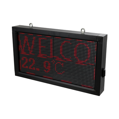 GLOBOSTAR® DISPLAY 90276 Κυλιόμενη Ψηφιακή Επιγραφή 64x32cm P10 Μονής Όψης LED AC 220-240V Αδιάβροχο IP65 Κόκκινο - WiFi Control μέσω FK APP - Αισθητήρας Θερμοκρασίας & Υγρασίας - Μ72 x Π9 x Υ42.5cm - 2 Χρόνια Εγγύηση