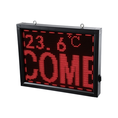 GLOBOSTAR® DISPLAY 90286 Κυλιόμενη Ψηφιακή Επιγραφή 64x48cm P10 Μονής Όψης LED AC 220-240V Αδιάβροχο IP65 Κόκκινο - WiFi Control μέσω FK APP - Αισθητήρας Θερμοκρασίας & Υγρασίας - Μ72 x Π9 x Υ56cm - 2 Χρόνια Εγγύηση