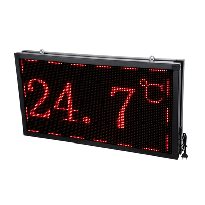 GLOBOSTAR® DISPLAY 90298 Κυλιόμενη Ψηφιακή Επιγραφή 96x48cm P10 Διπλής Όψης LED AC 220-240V Αδιάβροχο IP65 Κόκκινο - WiFi Control μέσω FK APP - Αισθητήρας Θερμοκρασίας & Υγρασίας - Μ102 x Π11 x Υ54.5cm - 2 Χρόνια Εγγύηση