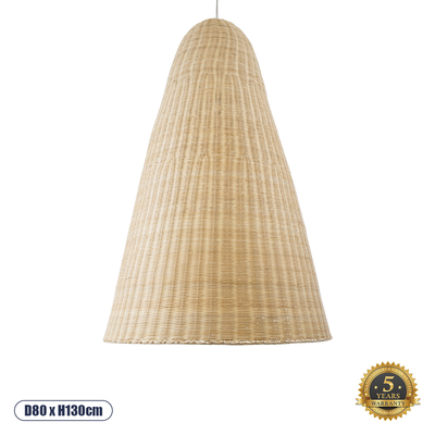 GLOBOSTAR® MAHANA 01827 Boho Κρεμαστό Φωτιστικό Οροφής με Ντουί 1 x E27 AC 220-240V IP20 - Μπεζ - Μ80 x Π80 x Υ130cm