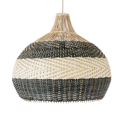 GLOBOSTAR® BARBADOS 01947 Boho Κρεμαστό Φωτιστικό Οροφής με Ντουί 1 x E27 AC 220-240V IP20 - Μπεζ & Λαδί - Μ60 x Π60 x Υ60cm