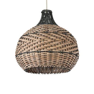 GLOBOSTAR® SEYCHELLES 01948 Boho Κρεμαστό Φωτιστικό Οροφής με Ντουί 1 x E27 AC 220-240V IP20 - Καφέ & Λαδί - Μ40 x Π40 x Υ40cm