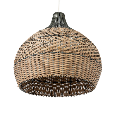 GLOBOSTAR® SEYCHELLES 01949 Boho Κρεμαστό Φωτιστικό Οροφής με Ντουί 1 x E27 AC 220-240V IP20 - Καφέ & Λαδί - Μ60 x Π60 x Υ60cm
