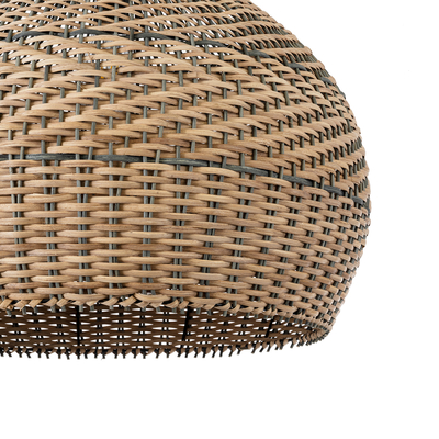 GLOBOSTAR® SEYCHELLES 01949 Boho Κρεμαστό Φωτιστικό Οροφής με Ντουί 1 x E27 AC 220-240V IP20 - Καφέ & Λαδί - Μ60 x Π60 x Υ60cm