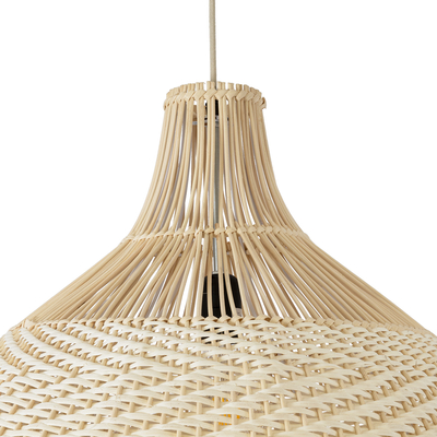 GLOBOSTAR® SANTACRUZ 01951 Boho Κρεμαστό Φωτιστικό Οροφής με Ντουί 1 x E27 AC 220-240V IP20 - Μπεζ & Καφέ - Μ60 x Π60 x Υ60cm