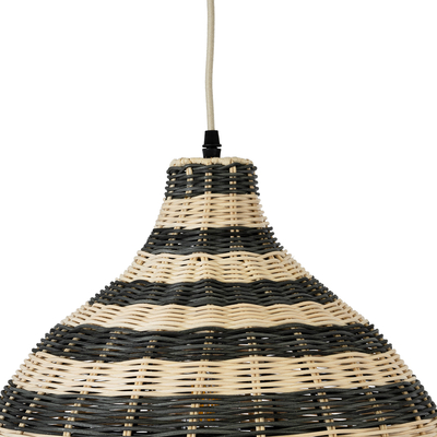 GLOBOSTAR® JAMAICA 01954 Boho Κρεμαστό Φωτιστικό Οροφής με Ντουί 1 x E27 AC 220-240V IP20 - Μπεζ & Λαδί - Μ40 x Π40 x Υ37cm