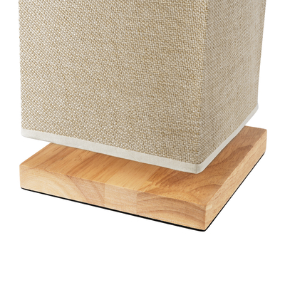 GLOBOSTAR® ARUBA 02041 Boho Επιτραπέζιο Φωτιστικό Πορτατίφ με Ντουί 1 x E27 AC 220-240V IP20 - Μπεζ - Μ15 x Π15 x Υ30cm