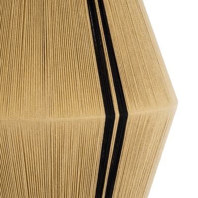 GLOBOSTAR® SALERNO 02077 Boho Κρεμαστό Φωτιστικό Οροφής με Ντουί 1 x E27 AC 220-240V IP20 - Μπεζ & Μαύρο - Μ50 x Π50 x Υ80cm