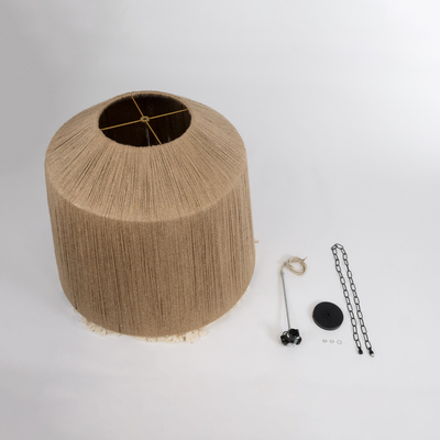 GLOBOSTAR® PUERTORICO 02093 Boho Κρεμαστό Φωτιστικό Οροφής με Ντουί 3 x E27 AC 220-240V IP20 - Μπεζ - Μ80 x Π80 x Υ80cm