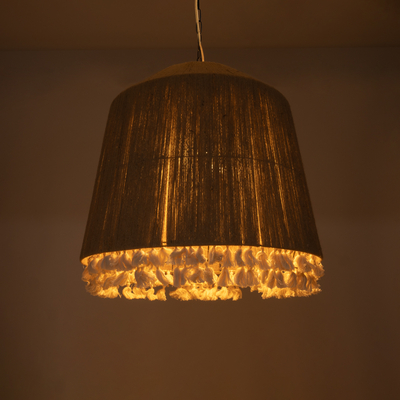 GLOBOSTAR® PUERTORICO 02093 Boho Κρεμαστό Φωτιστικό Οροφής με Ντουί 3 x E27 AC 220-240V IP20 - Μπεζ - Μ80 x Π80 x Υ80cm