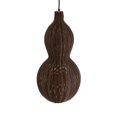 GLOBOSTAR® KINGSTOWN 02169 Boho Κρεμαστό Φωτιστικό Οροφής με Ντουί 1 x E27 AC 220-240V IP20 - Καφέ - Μ30 x Π30 x Υ60cm