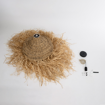 GLOBOSTAR® PORTOFERRAIO 02185 Boho Κρεμαστό Φωτιστικό Οροφής με Ντουί 1 x E27 AC 220-240V IP20 - Μπεζ - Μ50 x Π50 x Υ80cm