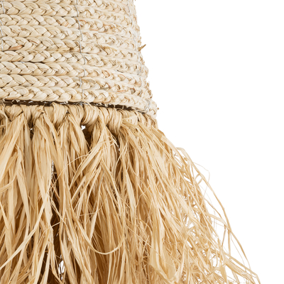 GLOBOSTAR® LETA 02189 Boho Κρεμαστό Φωτιστικό Οροφής με Ντουί 1 x E27 AC 220-240V IP20 - Μπεζ - Μ34 x Π34 x Υ70cm