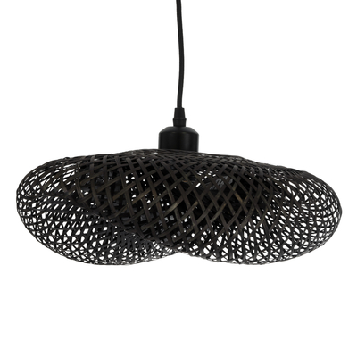 GLOBOSTAR® MEXICO 02200 Boho Κρεμαστό Φωτιστικό Οροφής με Ντουί 1 x E27 AC 220-240V IP20 - Μαύρο - Μ40 x Π30 x Υ13cm